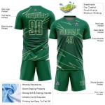 Kelly Soccer Jersey Lines Cream Custom Green Uniform Sports Sublimation