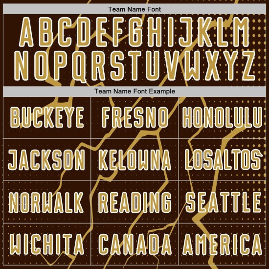 Uniform Sublimation Lightning Jersey Sports Custom Gold-White Soccer Brown Old