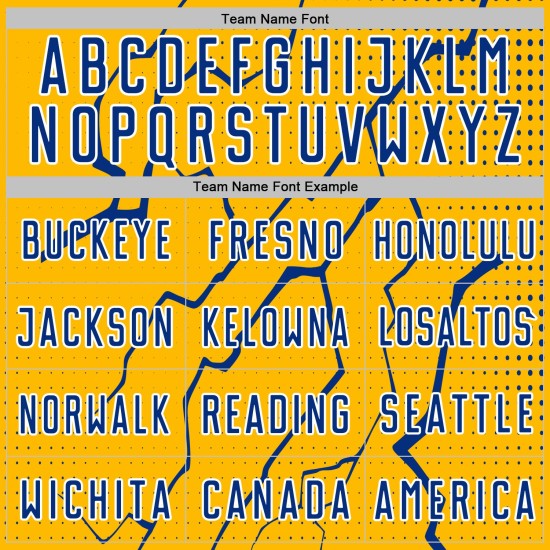 Jersey Lightning Royal-White Uniform Custom Sublimation Soccer Sports Gold