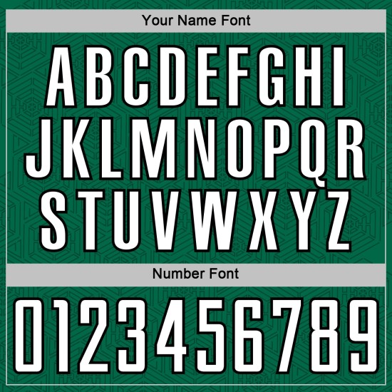 Jersey Shape Sublimation Uniform Green Geometric Soccer Kelly White-Black Custom Sports