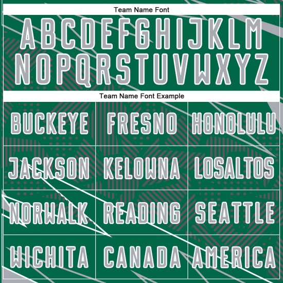 Custom Uniform Jersey Sports Sublimation Soccer Kelly Lines Gray-White Green