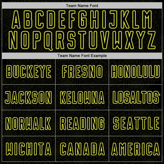 Shape Geometric Neon Sports Black Yellow Sublimation Custom Jersey Uniform Soccer