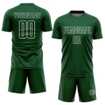 Sports Uniform Geometric White Sublimation Shape Custom Jersey Soccer Green
