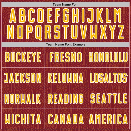 Geometric Jersey Shape Uniform Sublimation Soccer Crimson Gold-White Sports Custom