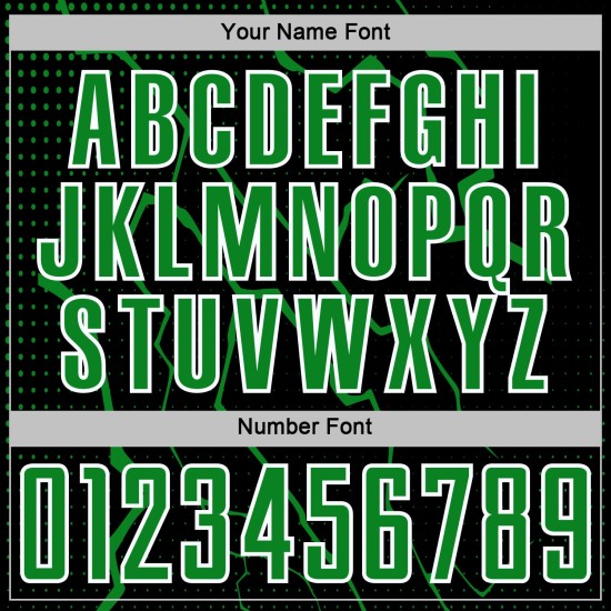 Sports Grass Green-White Sublimation Black Lightning Custom Uniform Soccer Jersey