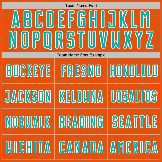 Custom Orange Uniform Sublimation Soccer Jersey Geometric Sports Shape Aqua-White